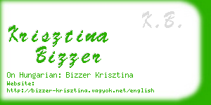 krisztina bizzer business card